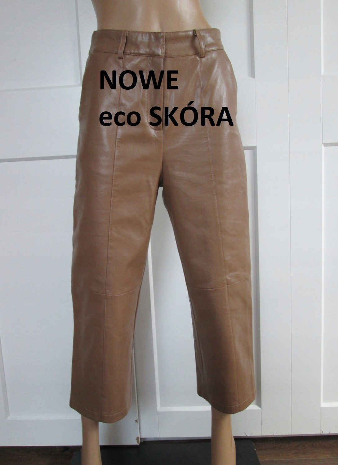 Mohito vintage kožené nohavice eco koža vysoký stav 36 S j NEW