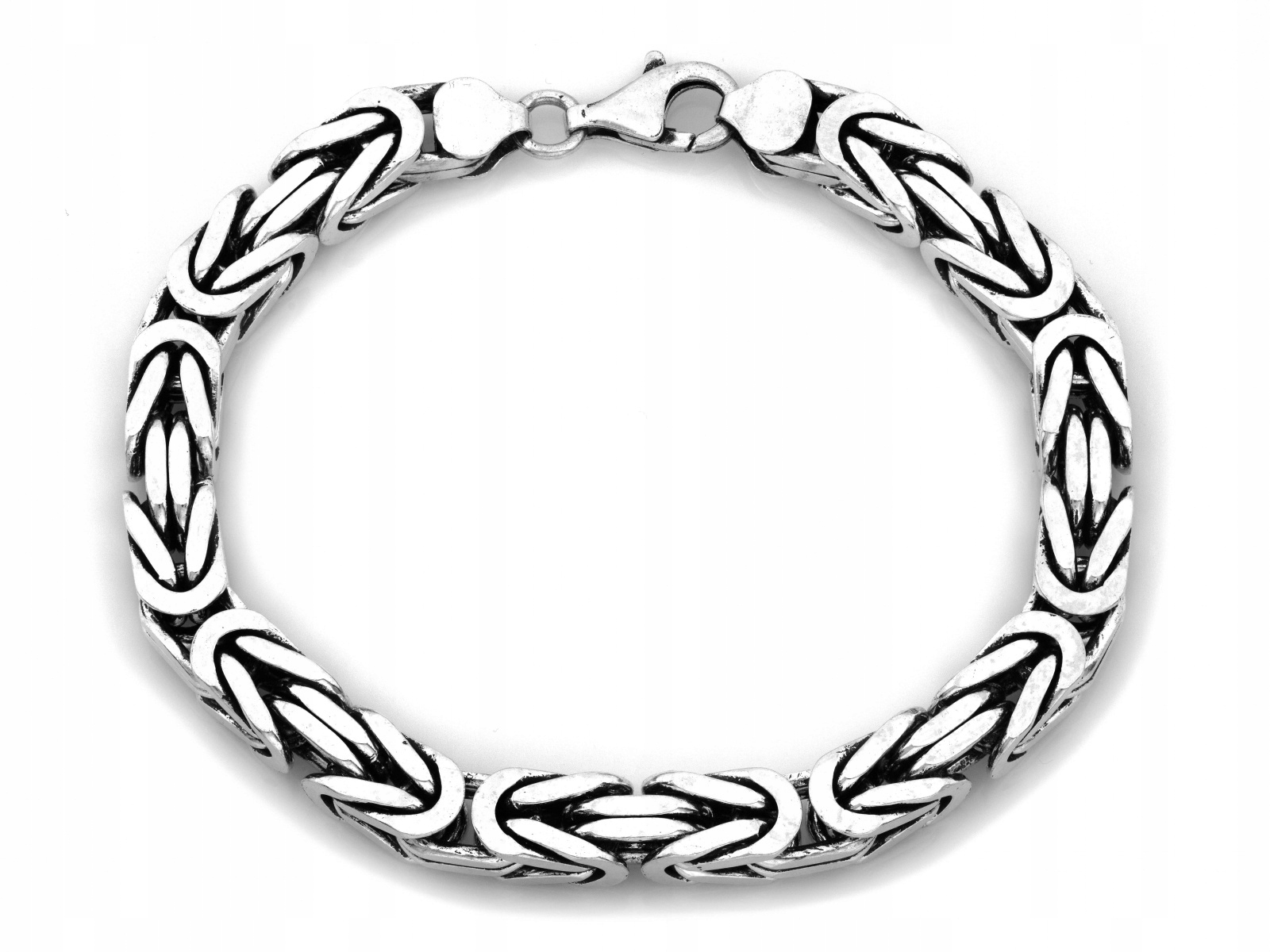 Pánský náramek ze stříbra 925 Královská Vazba, silný, efektní, módní, r24