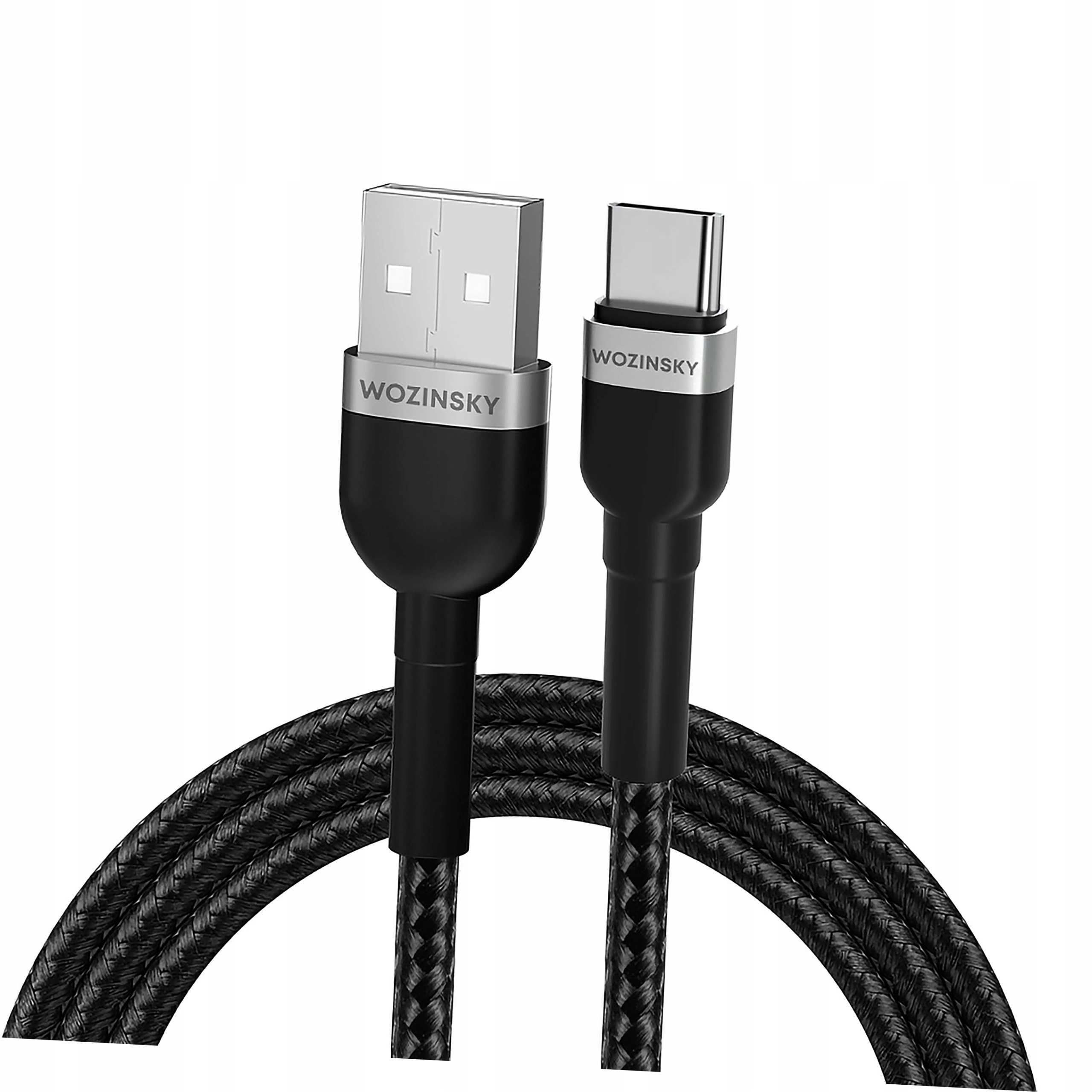 Kabel Wozinsky WNBAC2 Usb- A Usb- C 2. 4A 2 m czarny Wozinsky