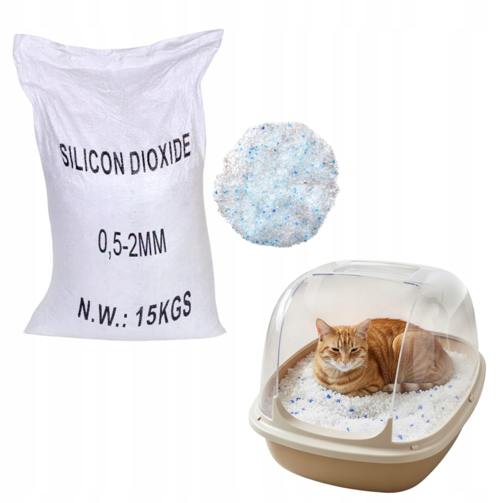 Jerry Żwirek silikonowy worek 15kg 0,5-2mm Drobny