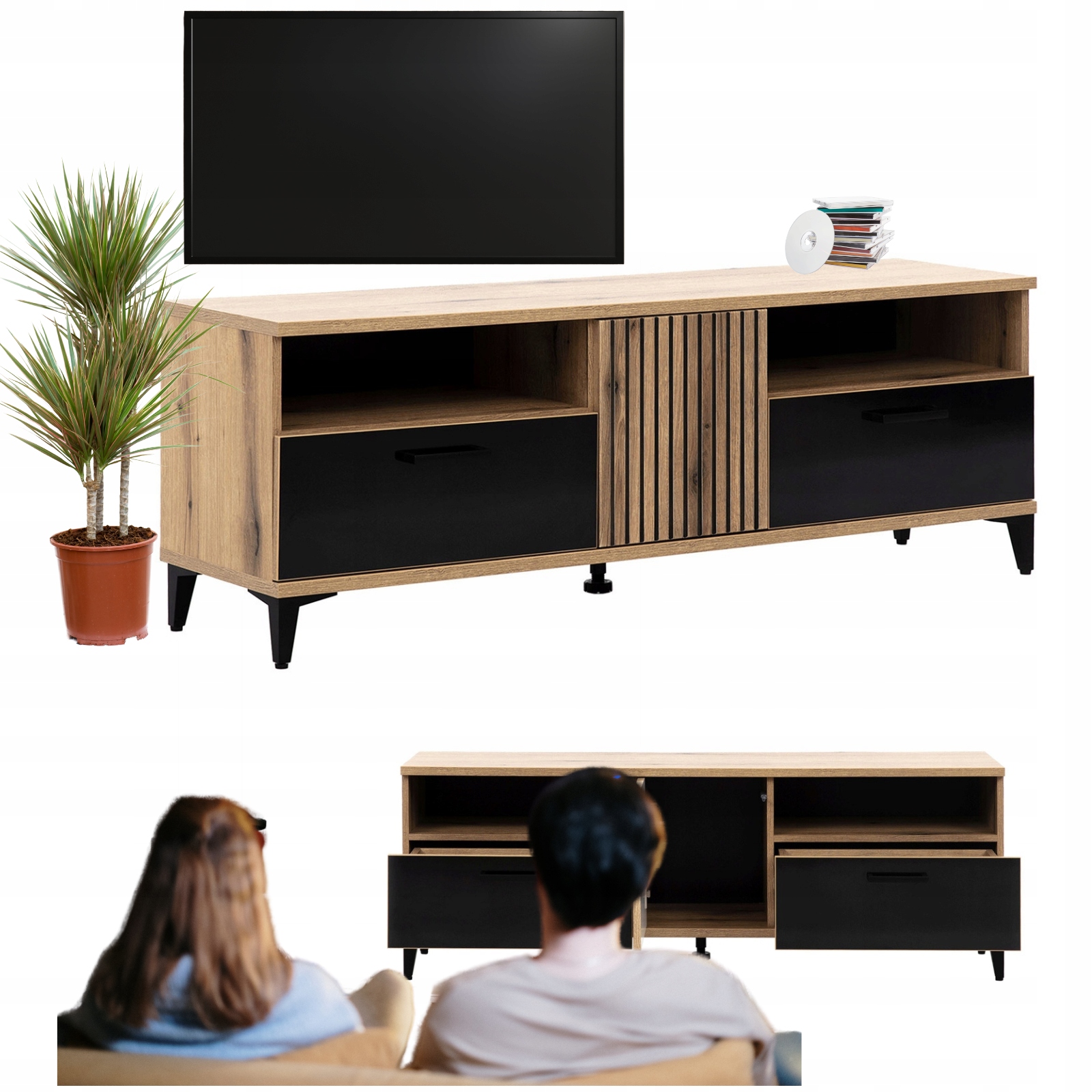 RTV шкаф комод ТВ стол ARIS AS1 ламели