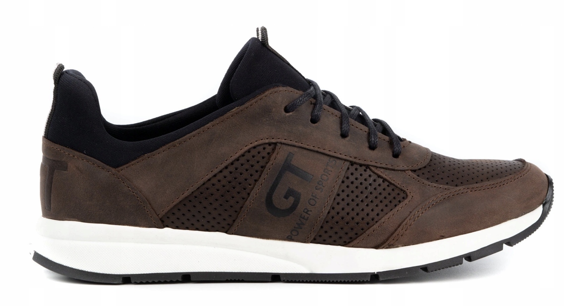 Pánské polobotky casual z přírodní kůže 2111P tmavě hnědé, velikost 40