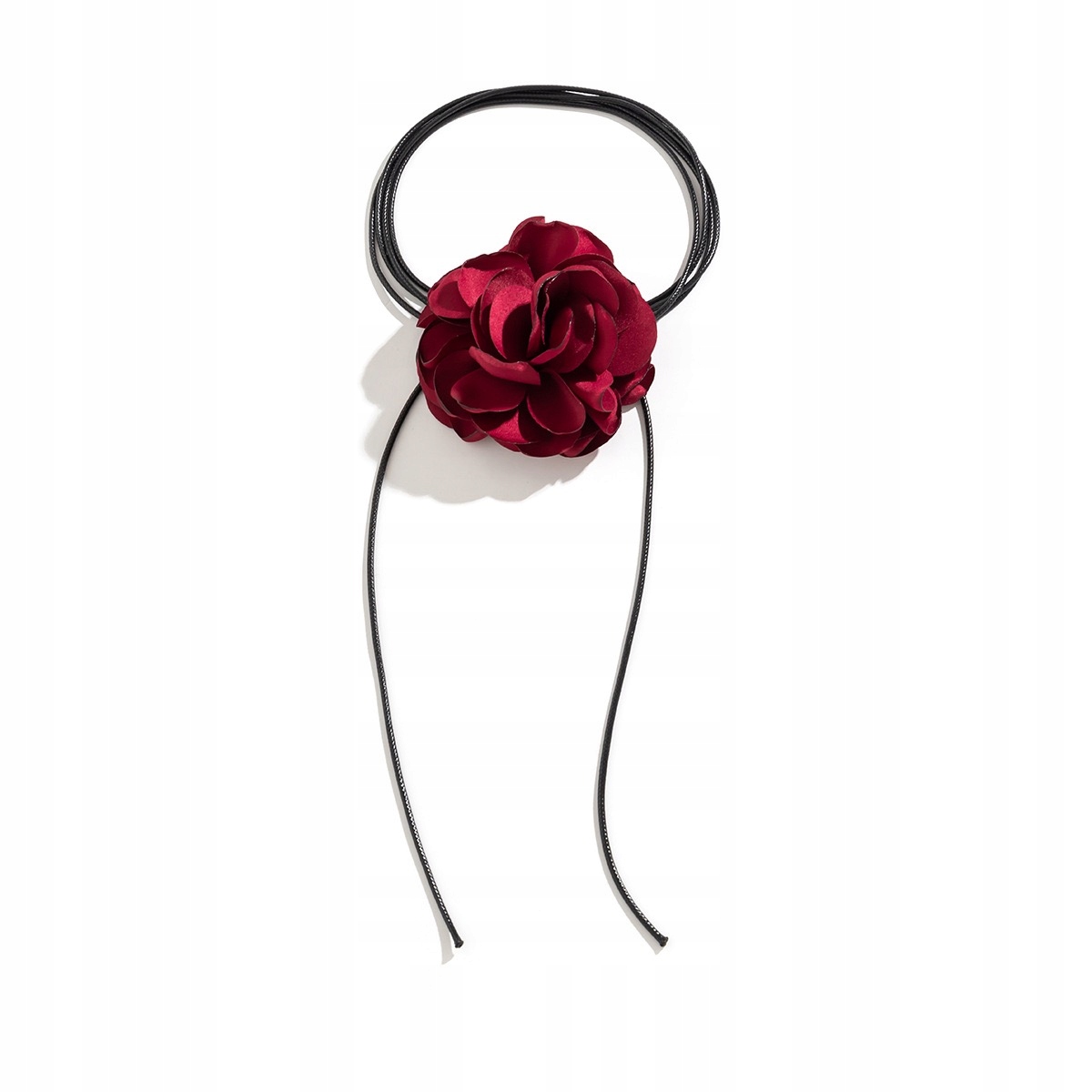 Choker náhrdelník kvet na remeň ruže pivonka na krk bordová