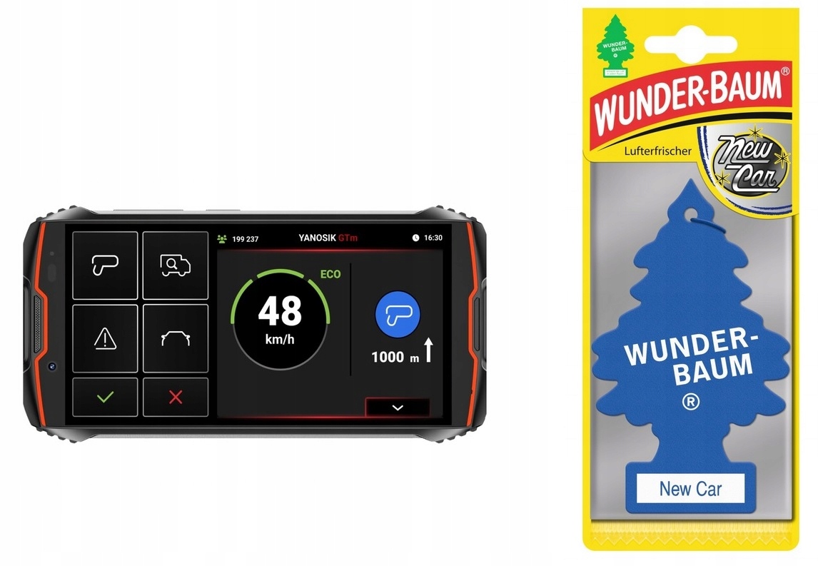 Yanosik GTm Legálny dotykový antiradar Gps s displejom Wunder Baum