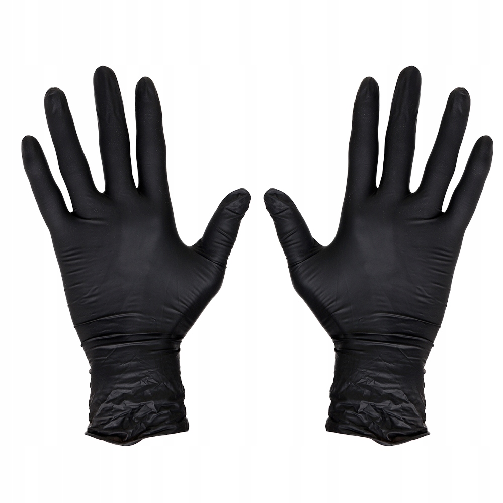 

Rękawiczki Nitrylowe Czarne Black S 100 sztuk