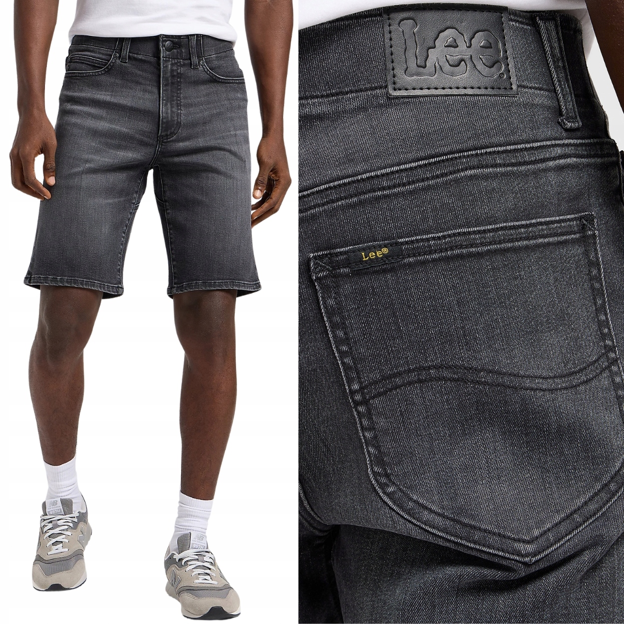 Lee XM 5 Pocket Extreme Motion krátké šedé kraťasy džínové šortky W38