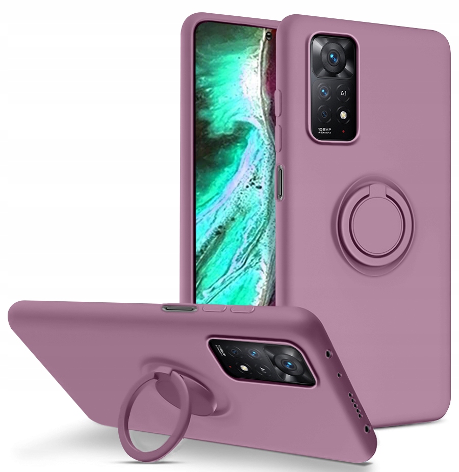 

Etui Silicone Ring Szkło 9H do Redmi Note 11 Pro