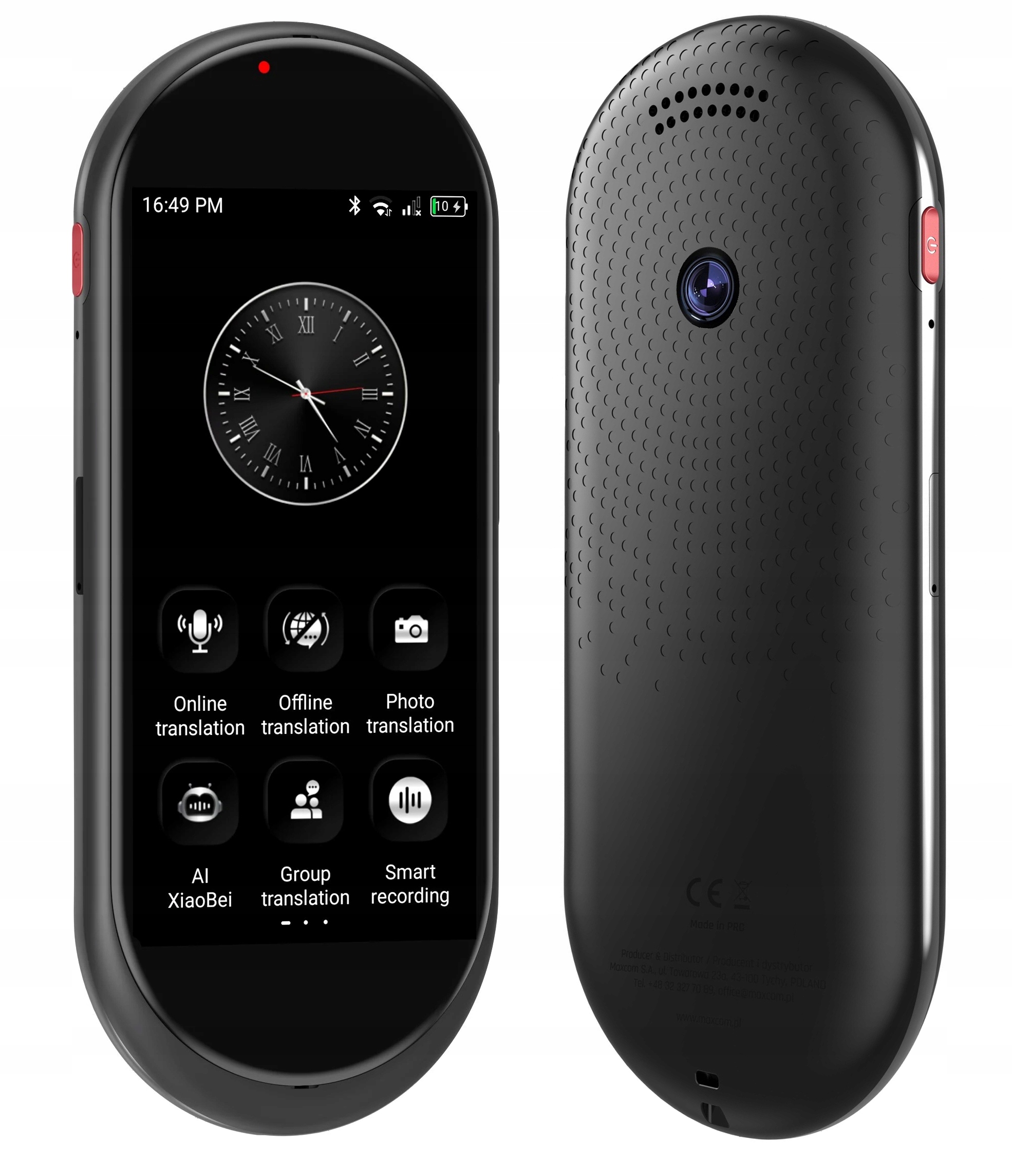 Translator Elektroniczny Kieszonkowy Tłumacz Maxcom Ai Mtalk MT100 Chat Gpt