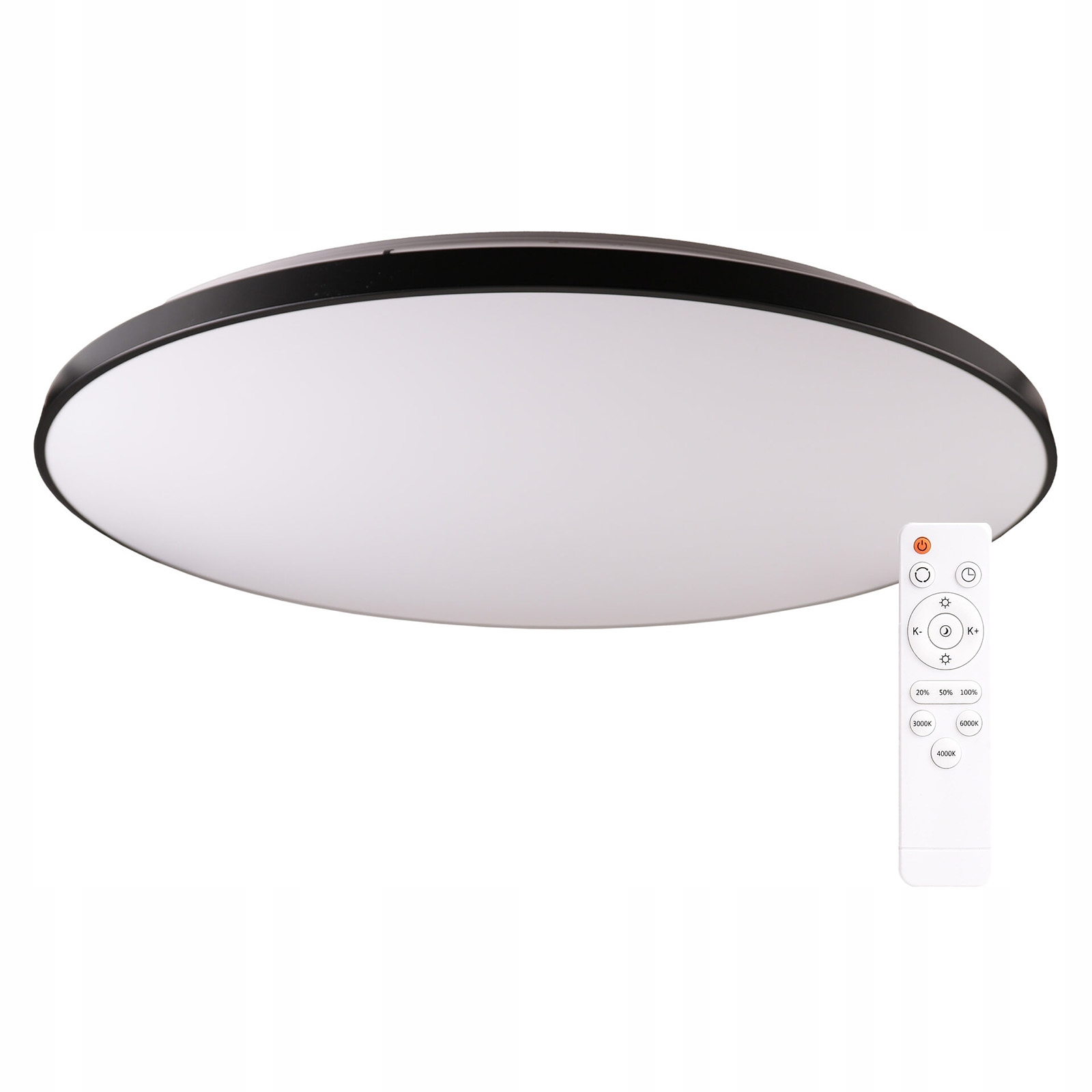 Stropné Svietidlo Led Stropné svietidlo 80W 9200lm Cct Biela Čierna Diaľkový Ovládač stmievateľná