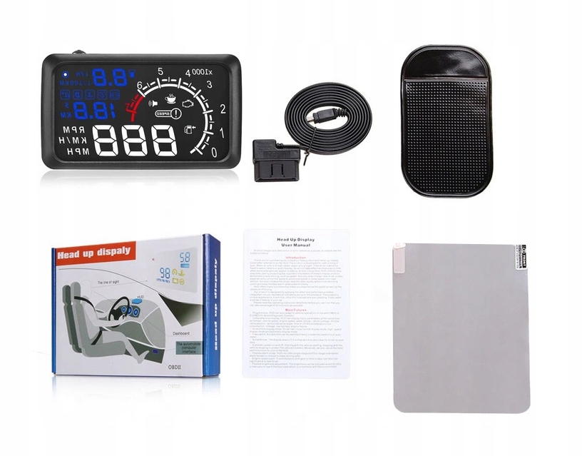 Wyswietlacz Projektor LED LCD HUD OBD2 5 5 Blue Brand other