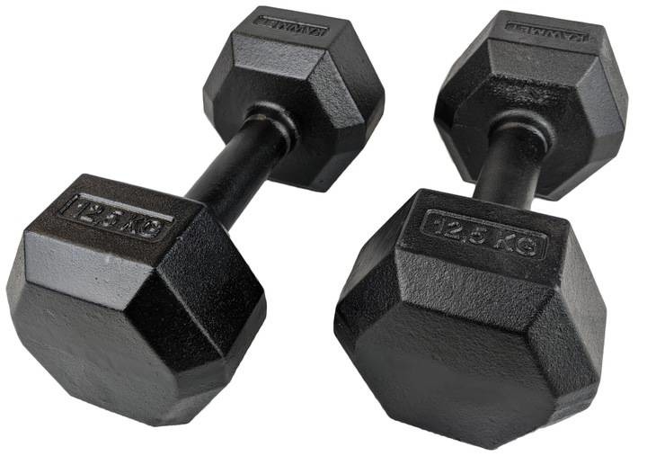 ŻELIWNA HANTLA DO ĆWICZEŃ HEXAGONALNA HEX 12,5 KG Rodzaj żeliwne