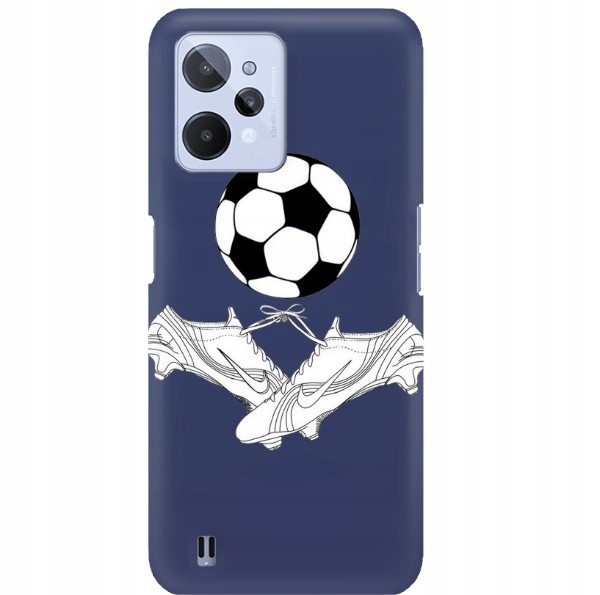 

Etui Mat Granat do Realme C31 Piłka Nożna