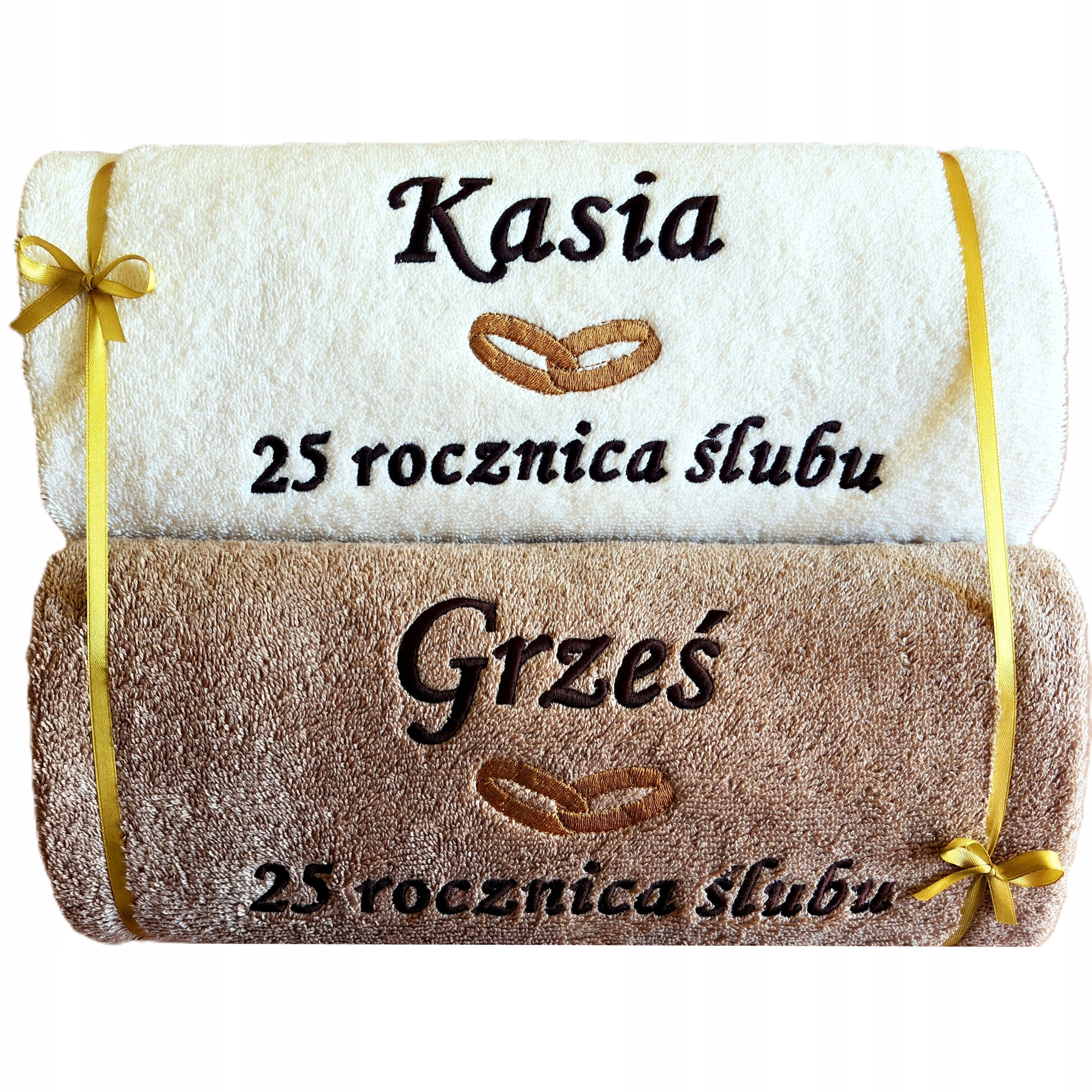 Dárek k 25. Výročí Svatby pro známé rodiče k výročí Ručníky S Výšivkou