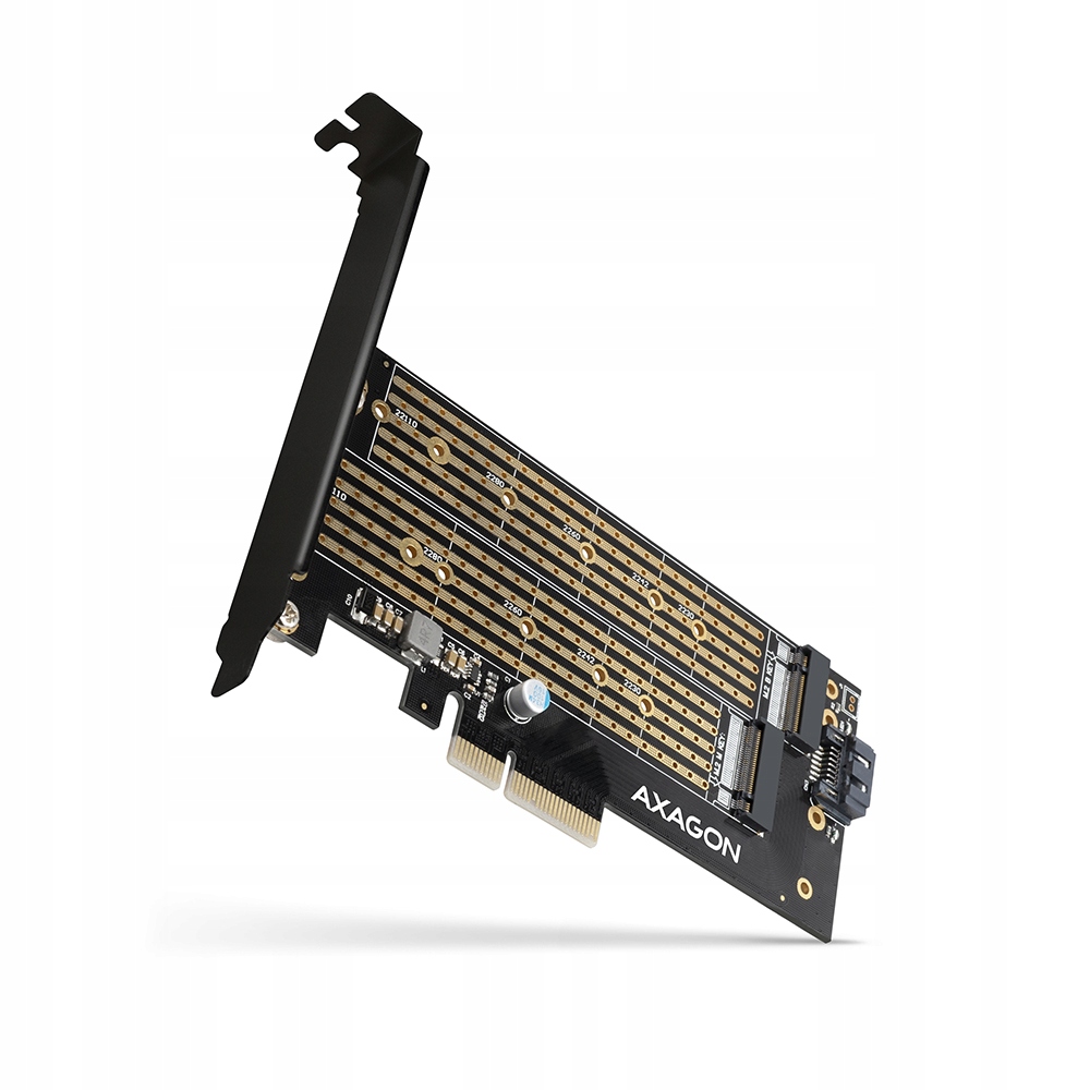 Axagon PCEM2-D adapter PCI-Express 2x SSD M.2 NVMe