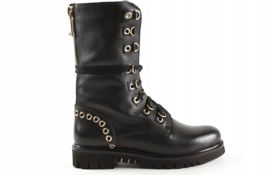 Nikkie Czarne Sznurowane Botki Eyelets (37)