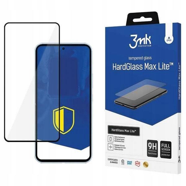 Szkło hartowane 3MK HardGlass Max Lite do Samsung Galaxy A35 A55 czarny