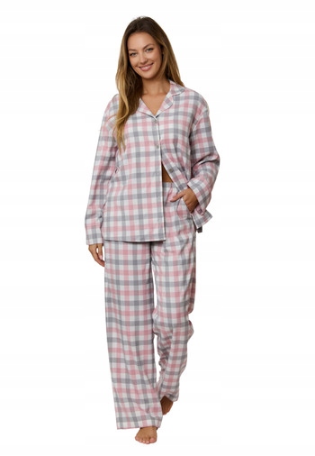 Bavlněné dlouhé košilové pyžamo Stella L Mefemi