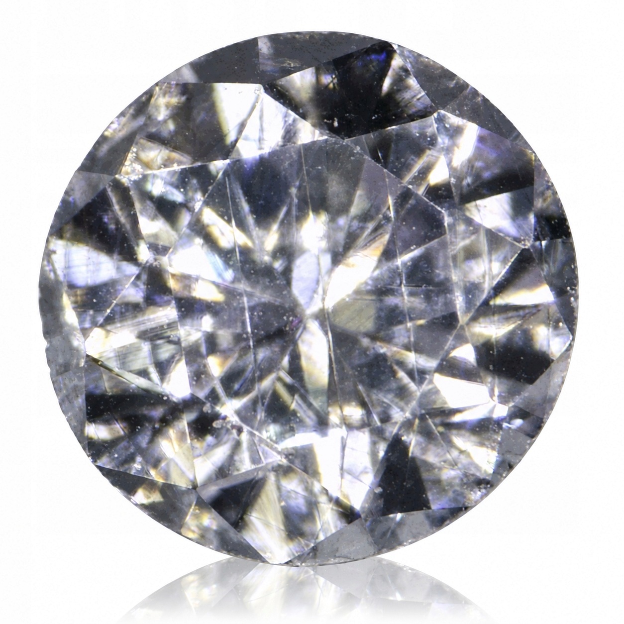 Přírodní diamant 0.01 ct Fialový I1 Briliant certifikát Wbd