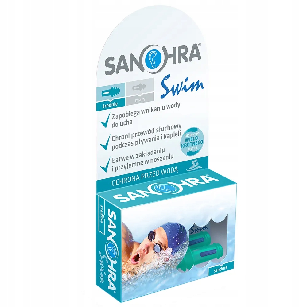 Zatyczki do uszu do pływania Sanohra Swim Regular