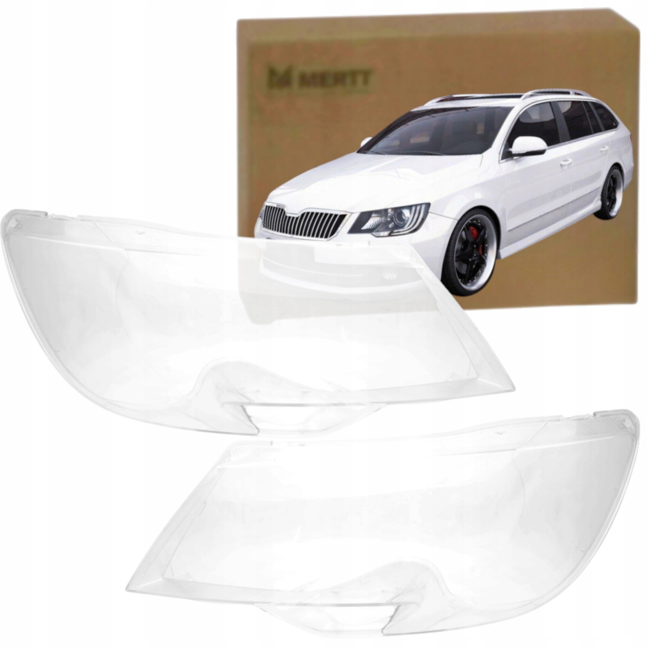 x2 Klosz Pravý Levé sklo světlometu lampa Škoda Superb 2 II 2013-2015