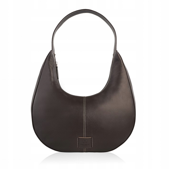 Dámská kožená kabelka přes rameno hnědá prostorná Paolo Peruzzi