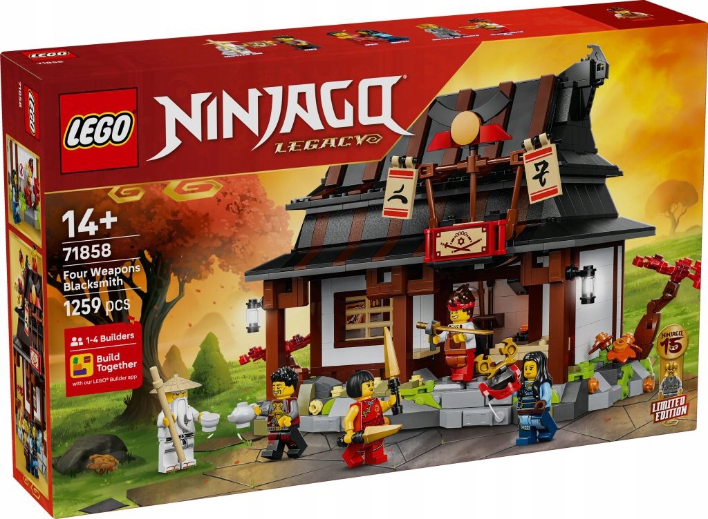 Lego Ninjago – Kovárna Se Čtyřmi Zbraněmi – 15. Výročí, Sada Kostek 71858