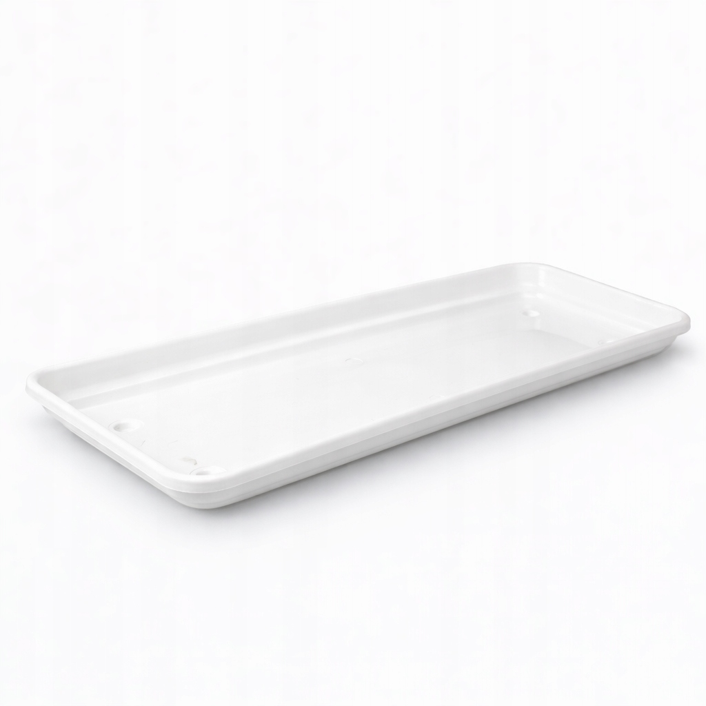 Podstawka pod doniczkę balkonową 38×15cm prostokątna, BIAŁY