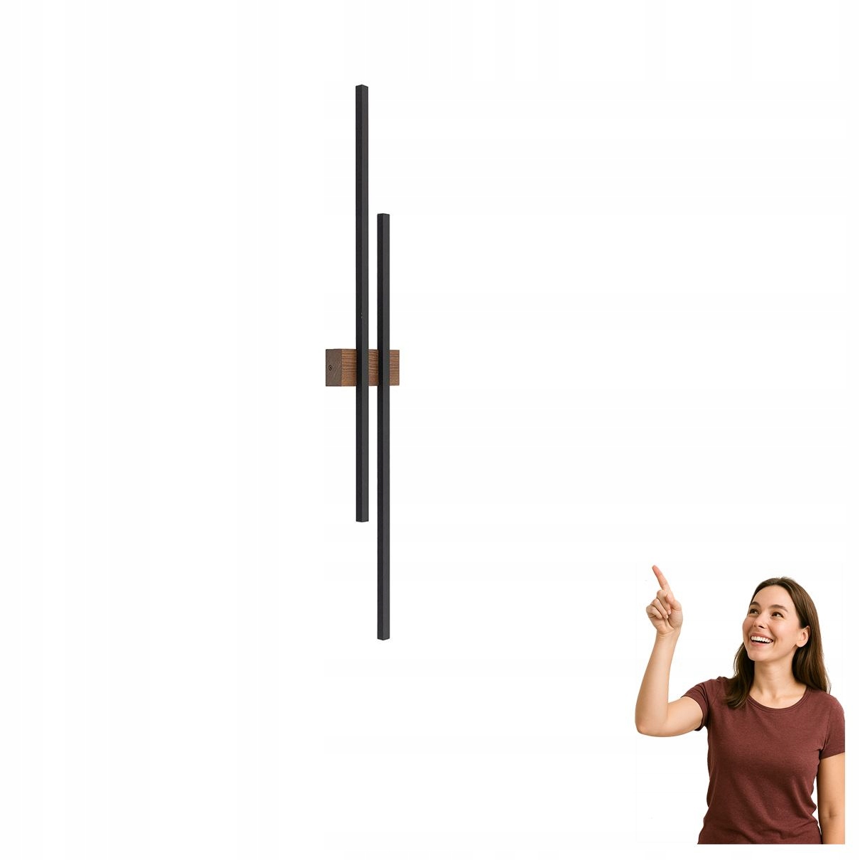 Led nástenné svietidlo 36W Flash Black Wood 6628 Tk Lighting