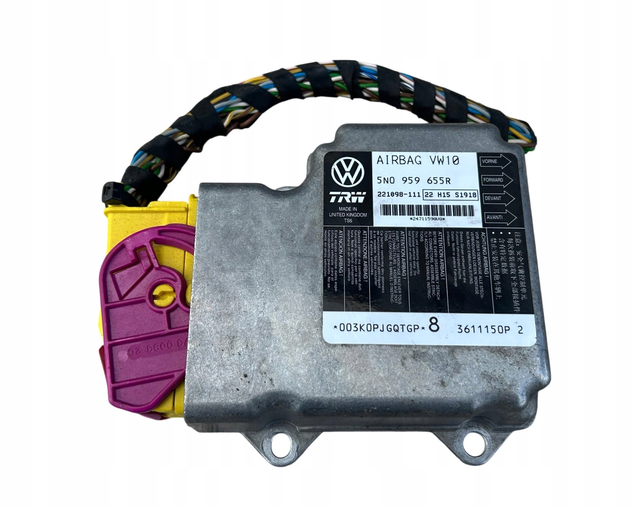 module SENSOR airbag VW PASSAT B7 10-14 5N0959655R