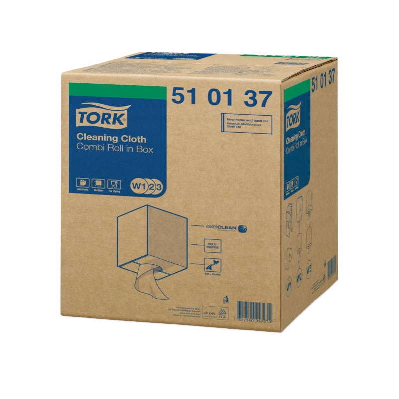 Tork 510137-нетканый очиститель в роли W1 / W2 / W3