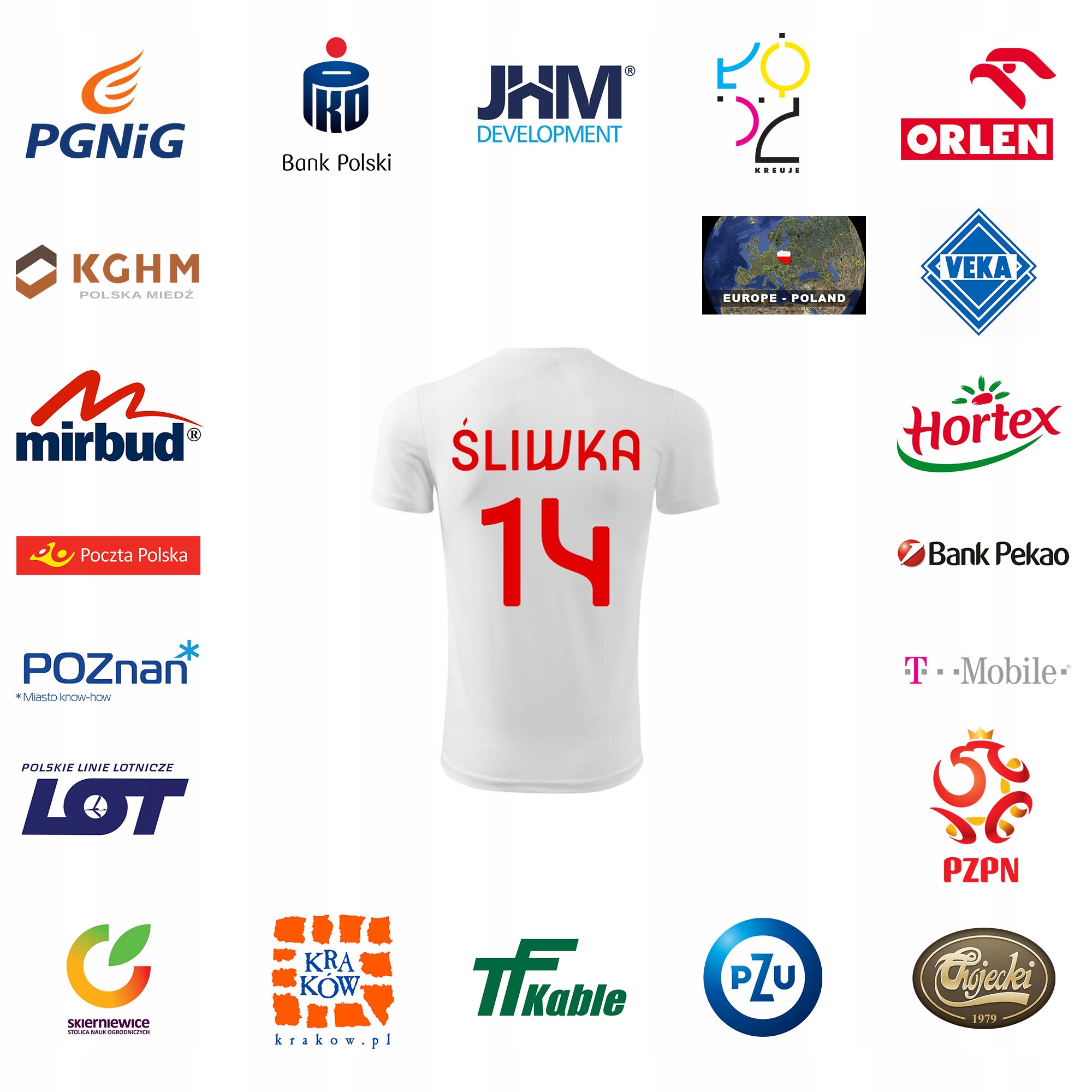 Strój siatkarski Reprezentacji Polski ŚLIWKA Marka bez marki