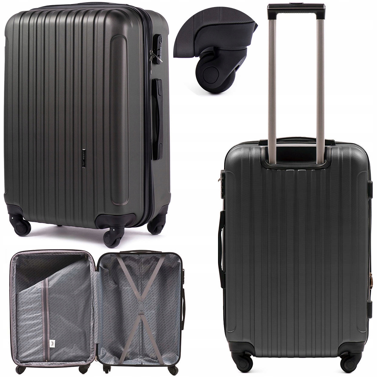 

Pojemna Walizka Średnia M Poszerzana 62L+ 2011 Sz