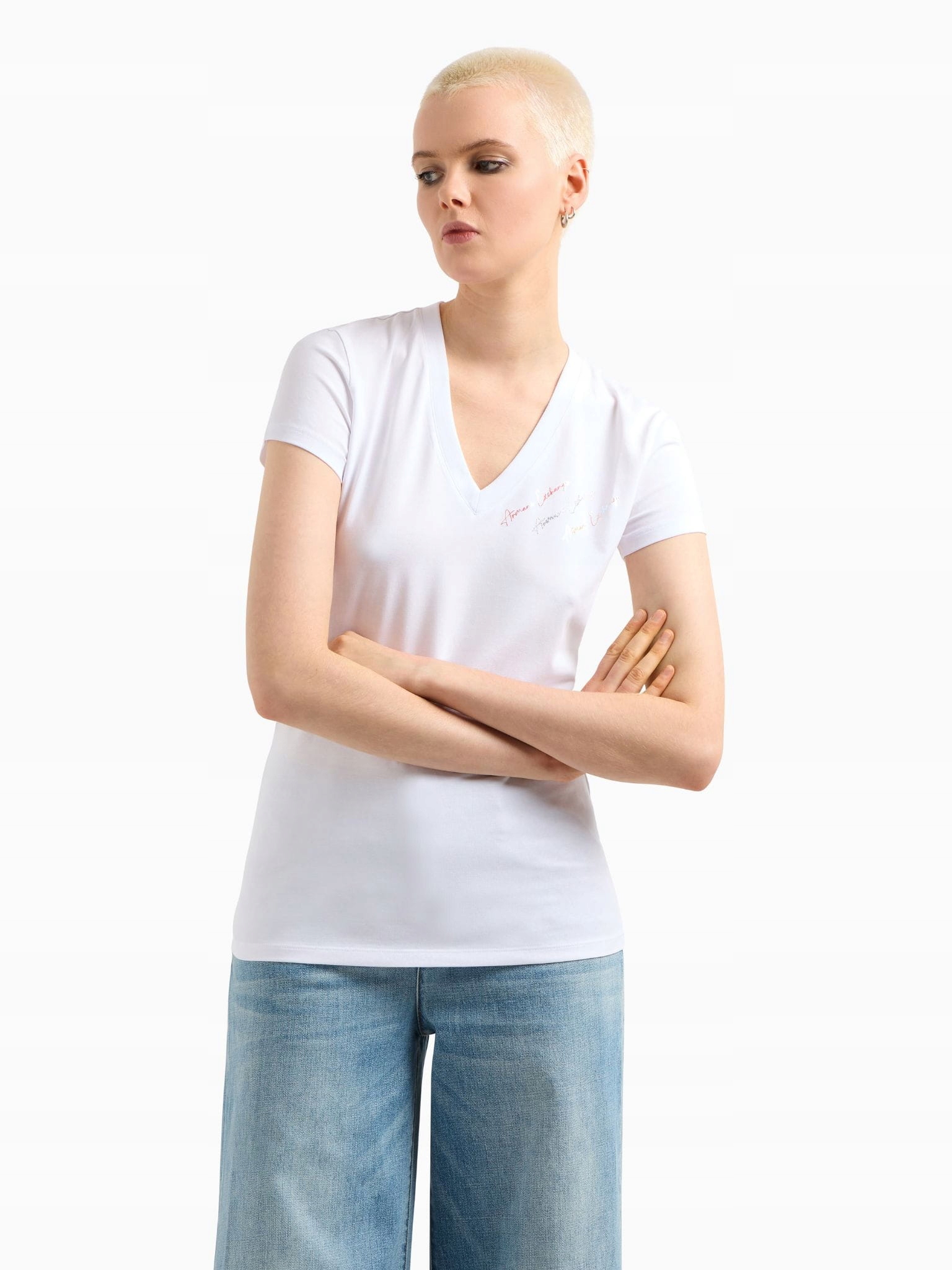 Dámské tričko Armani Exchange XW000600 AF10355 bílé L