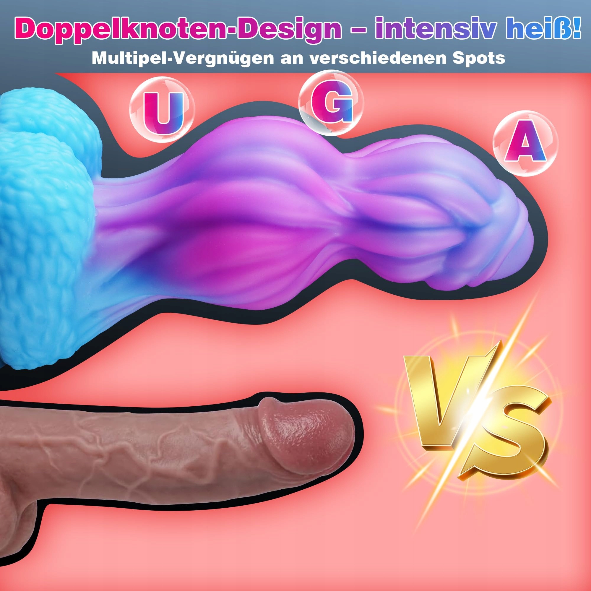 FANTASY KNOT Dildo XXL Alien Silikon Knoten Analplug Dla Par — miniatura 2