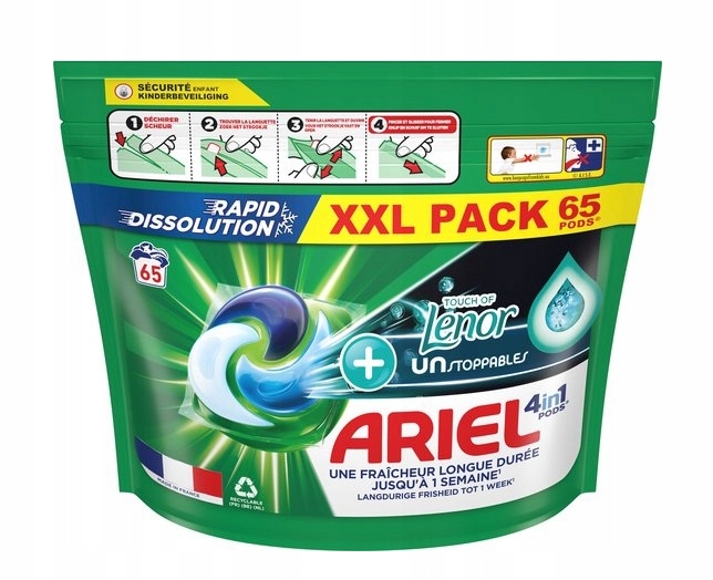 Ariel All in 1 Pods 4in1 Touch of Lenor – 65 nowoczesnych kapsułek