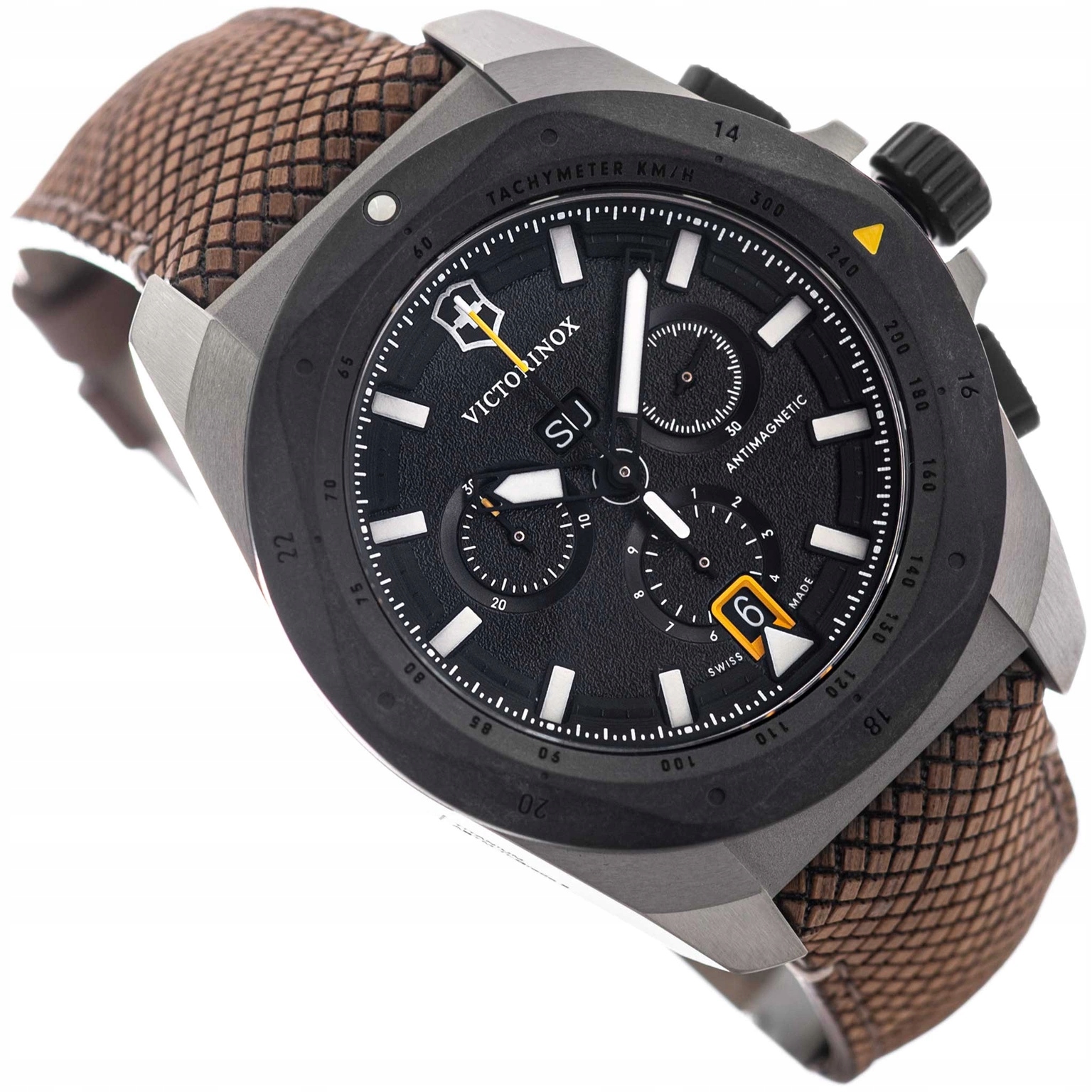 Pánské Hodinky Victorinox 241988.1 Inox Chrono Titan Přídavný Řemínek Pouzdro