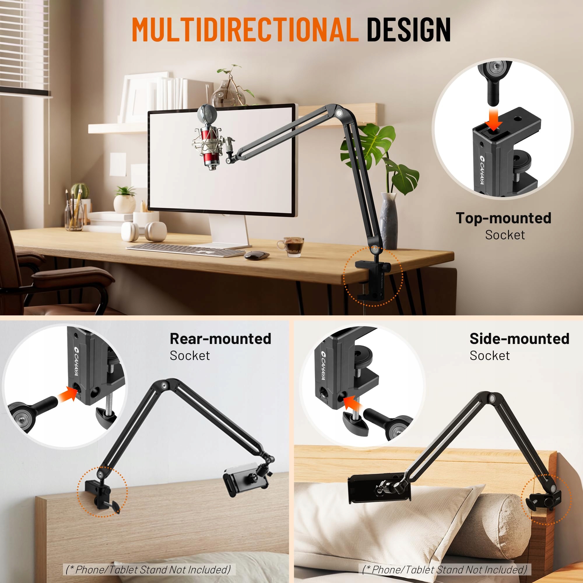 CAHAYA Statyw Mikrofonowy Regulowany Kompatybilny z HyperX Blue Yeti — miniatura 4