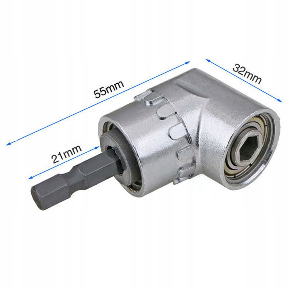 ADAPTER KĄTOWY NASADKA UCHWYT DO WKRĘTARKI WIERTARKI HEX PRZYSTAWKA BITÓW Waga produktu z opakowaniem jednostkowym 0.093 kg