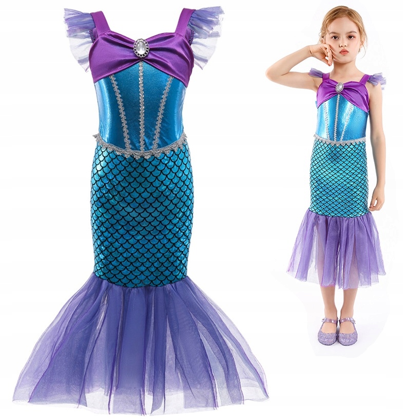 Sukienka Syrenka Arielka Syrena kostium strój 100