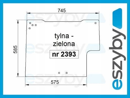 sklo teleskopický nakladač New Holland LM zadní