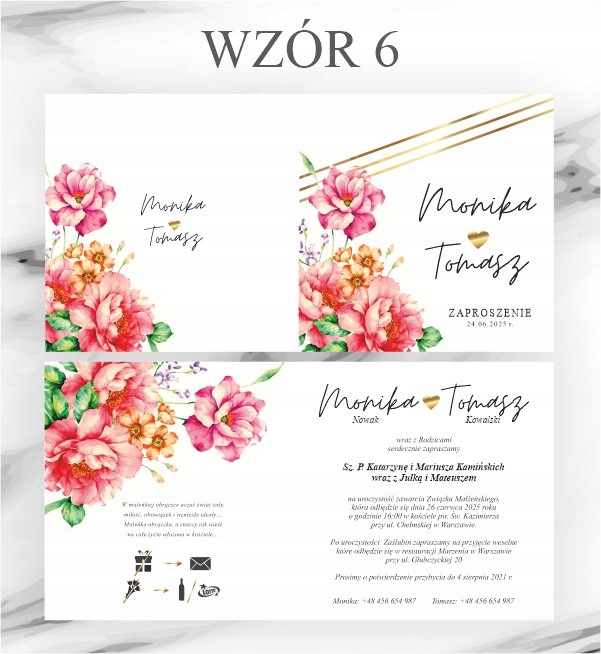 ZAPROSZENIA ŚLUBNE RUSTYKALNE KWIATY KOPERTA Nazwa ZAPROSZENIA ŚLUBNE