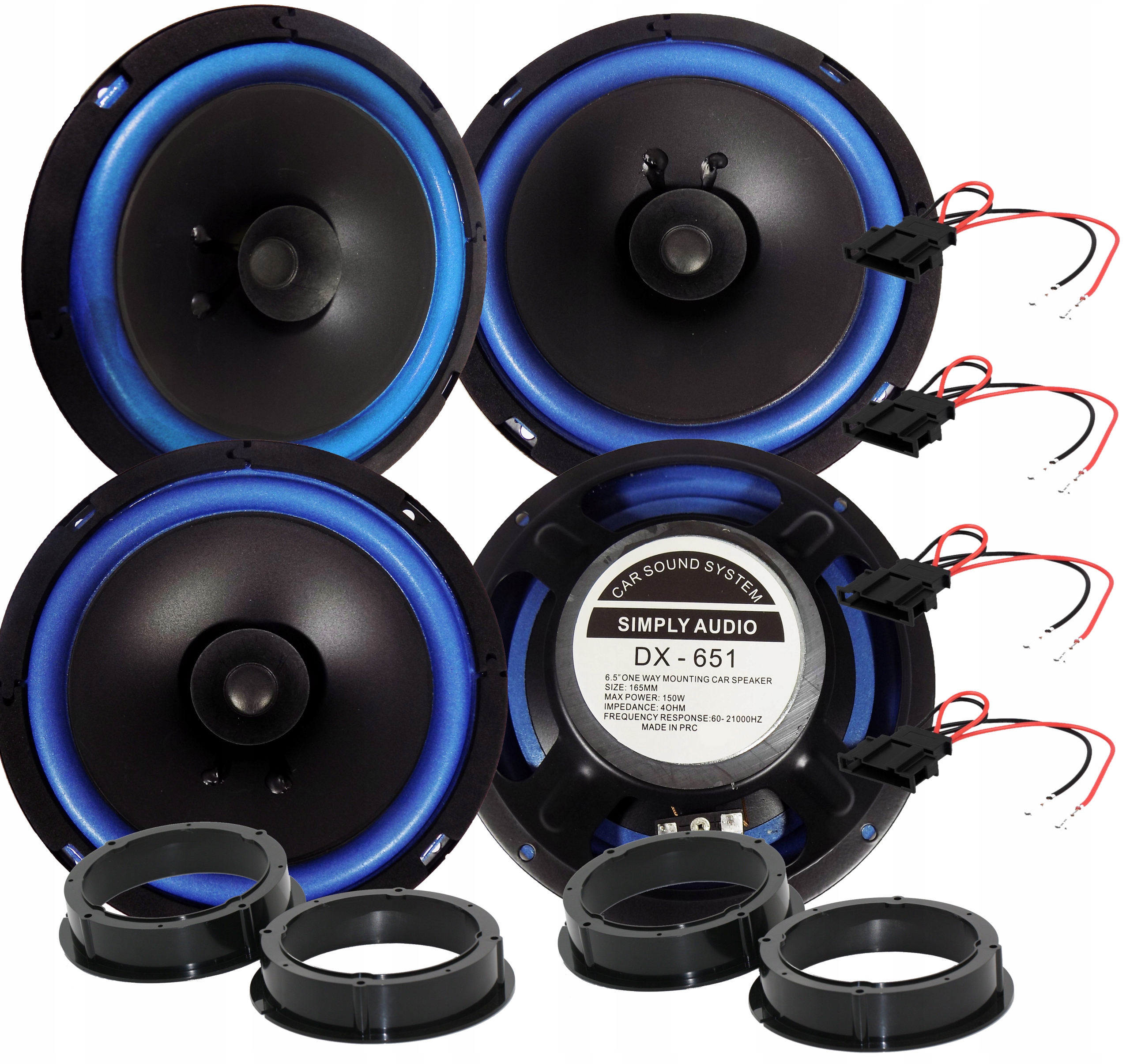 GŁOŚNIKI BASOWE WOOFERY SKODA FABIA RAPID SUPERB YETI PRZÓD TYŁ