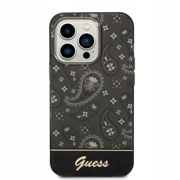 Guess GUHCP14LHGBNHK iPhone 14 Pro 6,1" černý/černý hardcase Nákrčník Pais