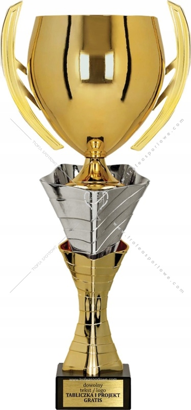 

piękny złoto-srebrny puchar 53 cm +grawer