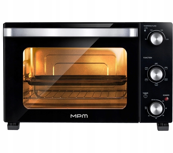Mini piekarnik Mpm MPE-16/T 35L 1500W Ruszt Termoobieg Czarny