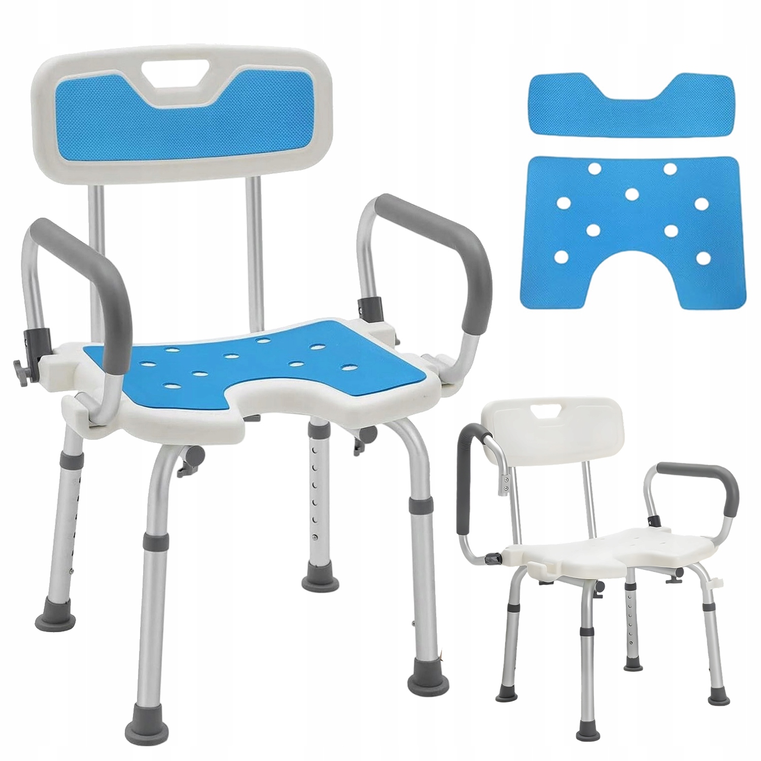 Stołek Prysznicowy Z Regulacją Wysokości Do 136 Kg Dla Seniorów