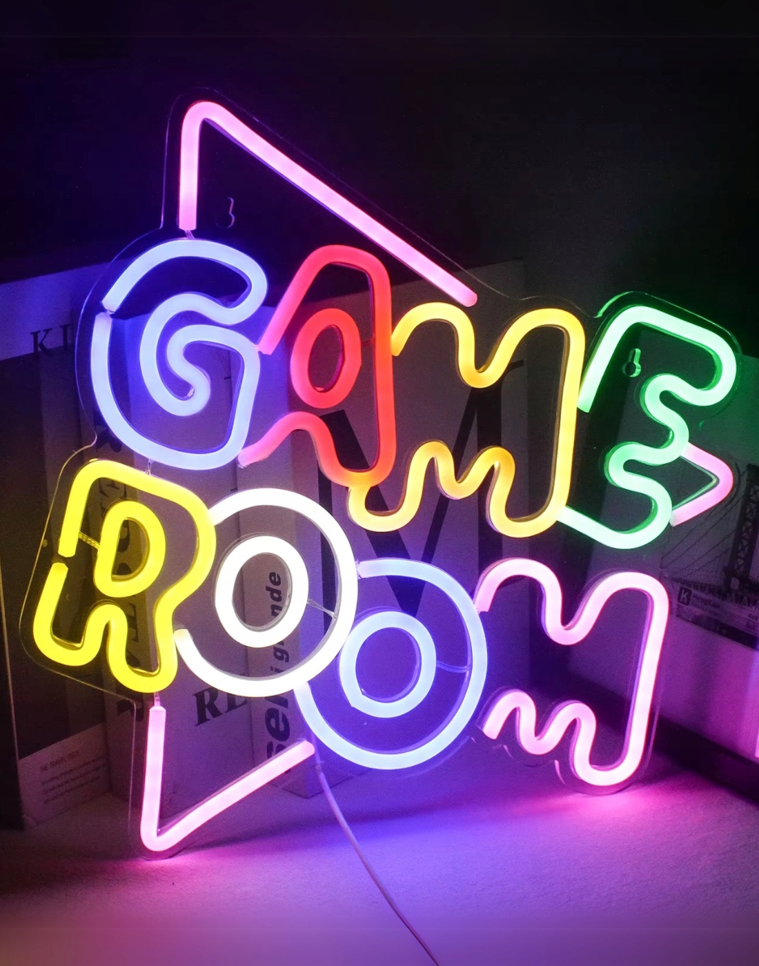 Lampka neonowa LED Game Room USB z pilotem RegMag