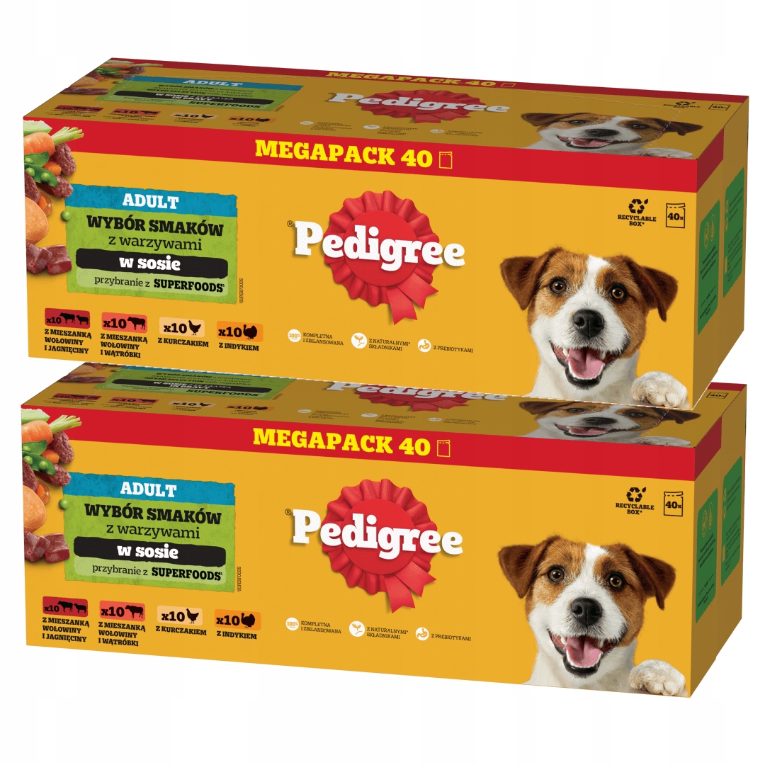 Pedigree Kapsičky Vlhké Krmivo Pro Psa 80 x 100g