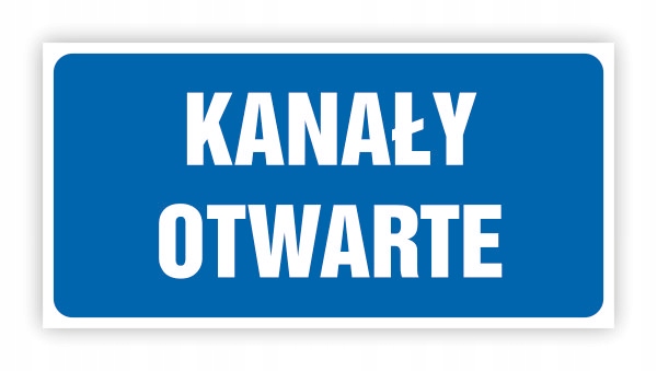 TABLICZKA 10X20 KANAŁY OTWARTE