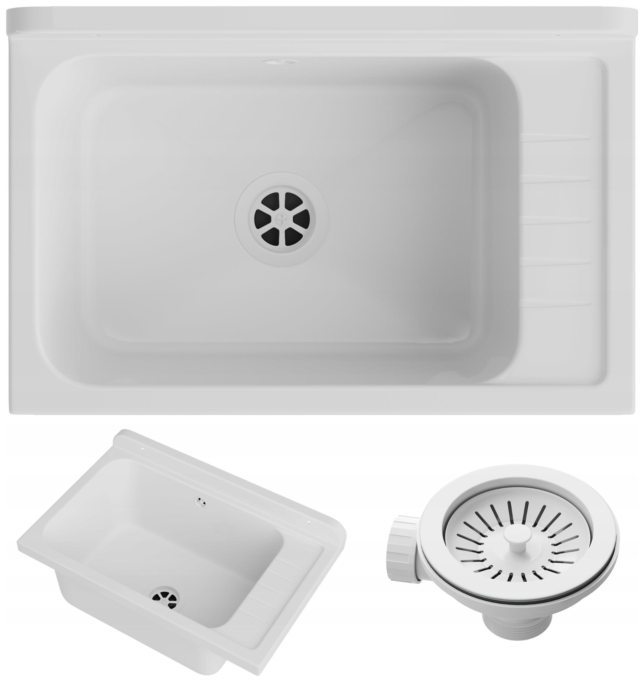 Technický Dřez Bílý S Korytem Do Prádelny, Garáže, Kotelny Monza